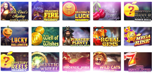 Ассортимент слотов